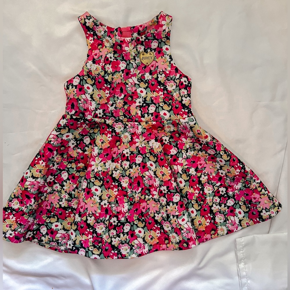 Juicy Couture Peplum Floral Baby Girl Dress 12 month